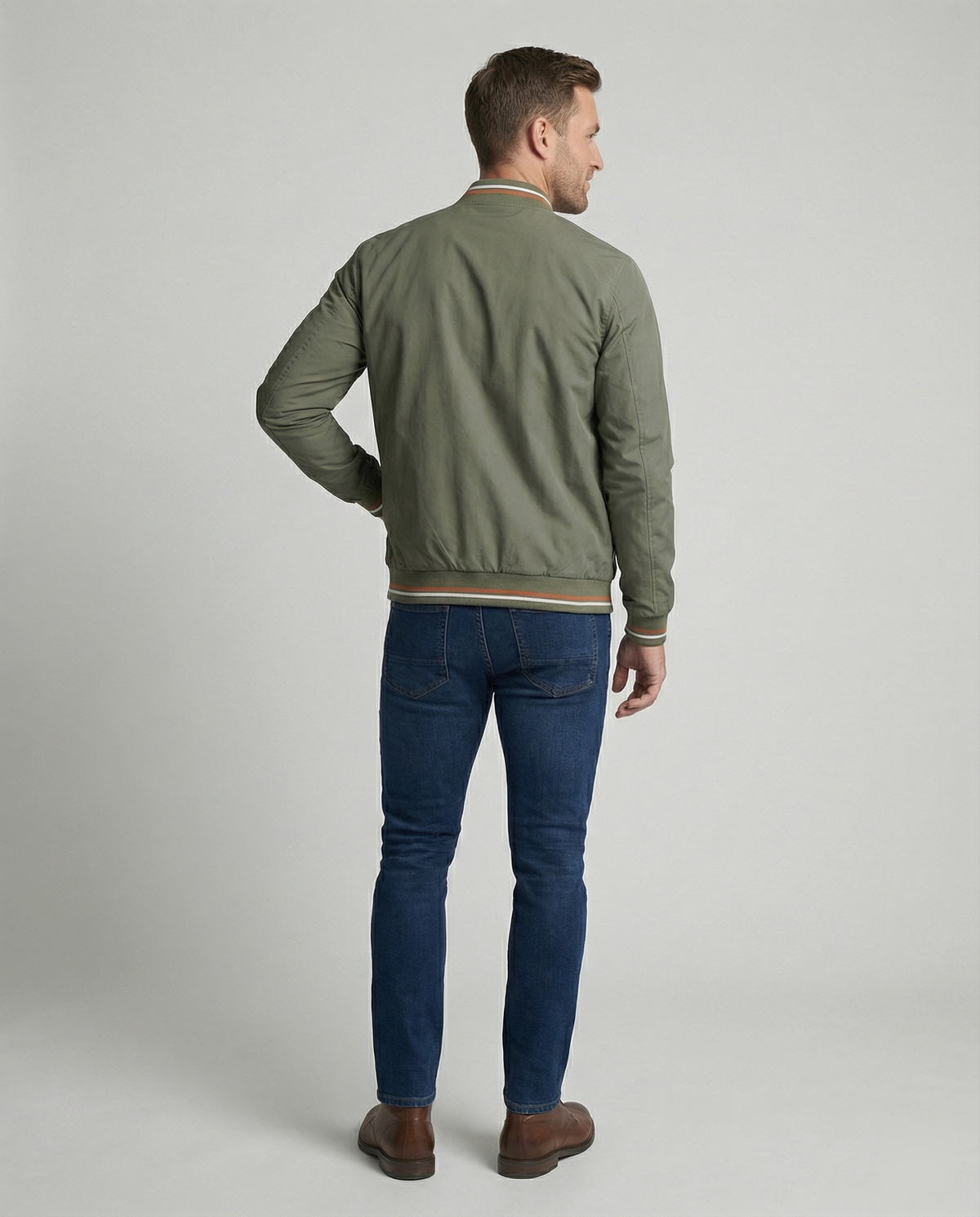 Men's Bomber Jacket – Lightweight Zip-Up Flight Jacket – alternate view