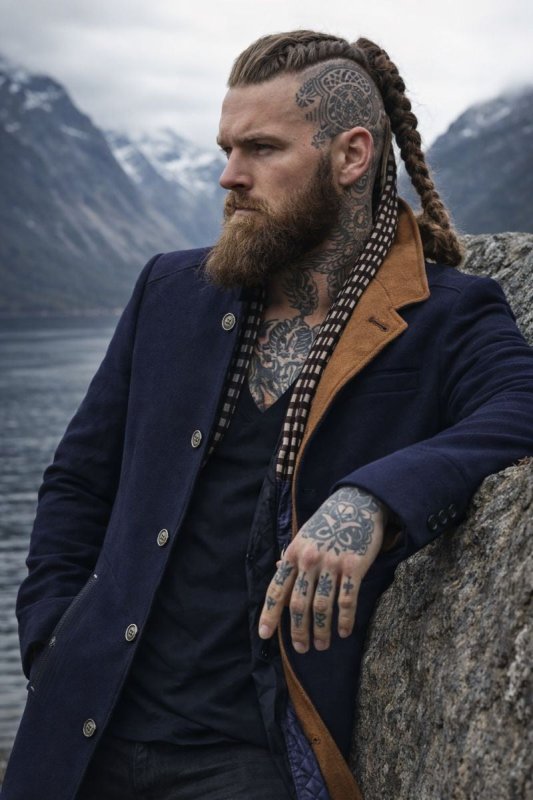 Men's Winter Coat – Stand Collar Car Coat with Quilted Lining