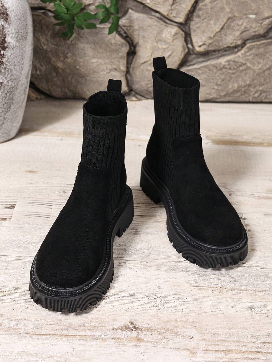 Women's Lace Up Combat Boots Ankle Boots with Side Zipper - Black 3 - photo 4
