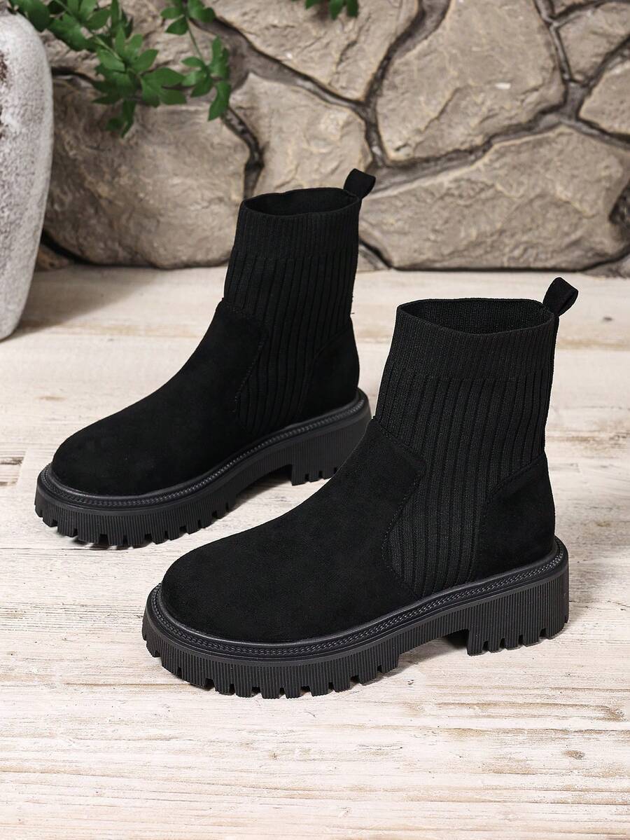 Women's Lace Up Combat Boots Ankle Boots with Side Zipper - Black 3 - photo 3