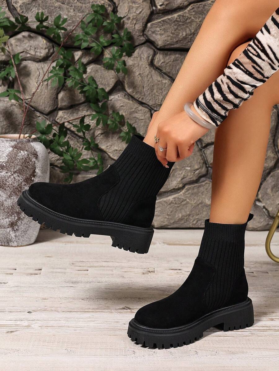 Women's Lace Up Combat Boots Ankle Boots with Side Zipper - Black 3 - photo 2