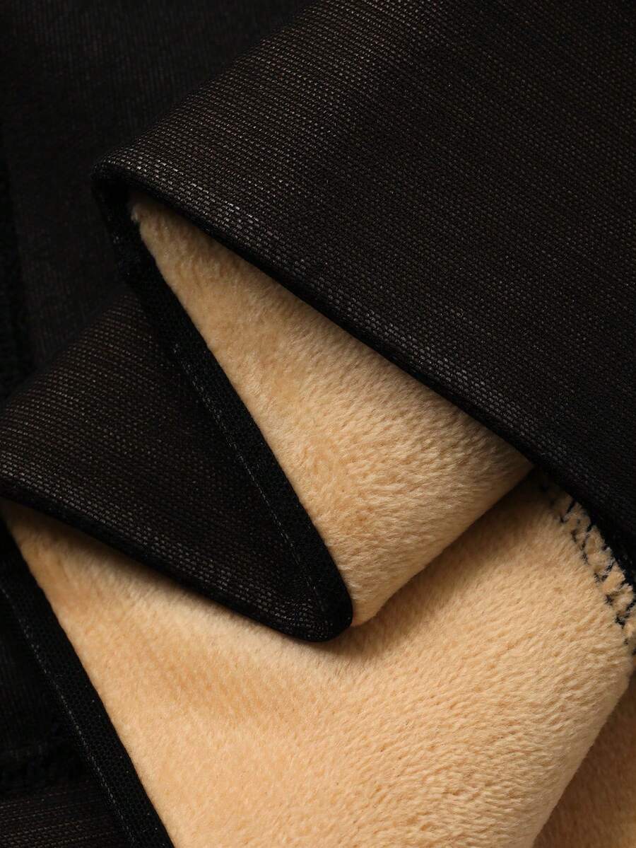 Women's Fleece Lined Tights - Black 3 - photo 3