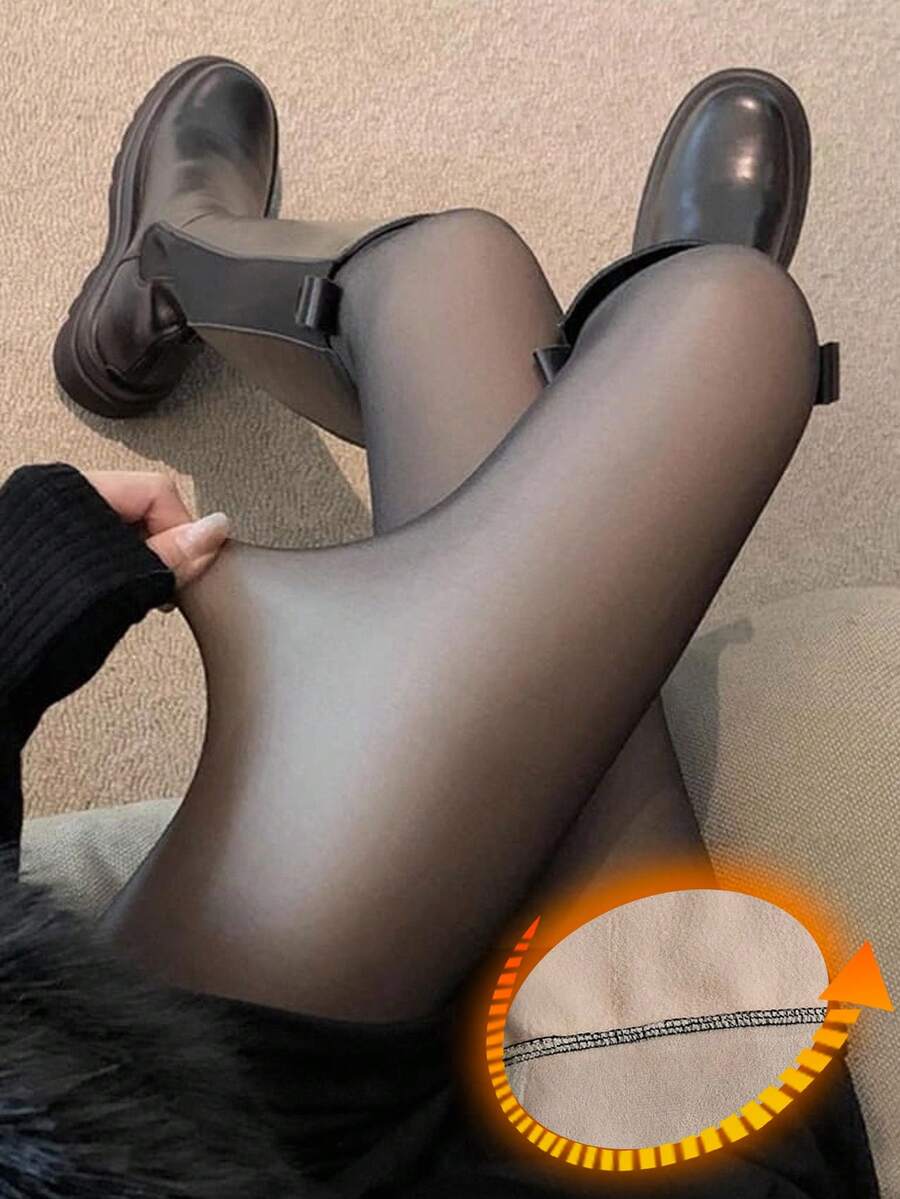 Women's Fleece Lined Tights - Gray