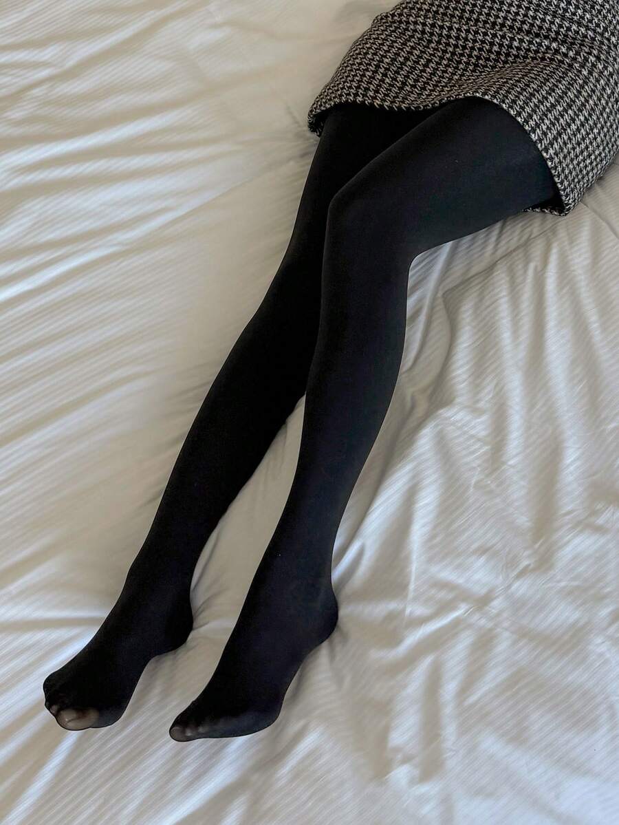Women's Fleece Lined Tights - Black 2 - photo 3