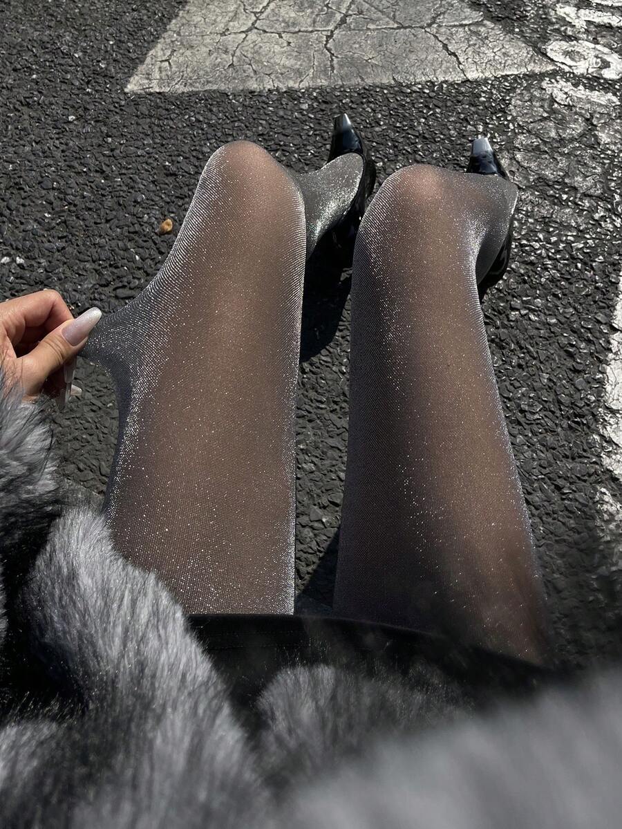 Women's Fleece Lined Tights - Silver