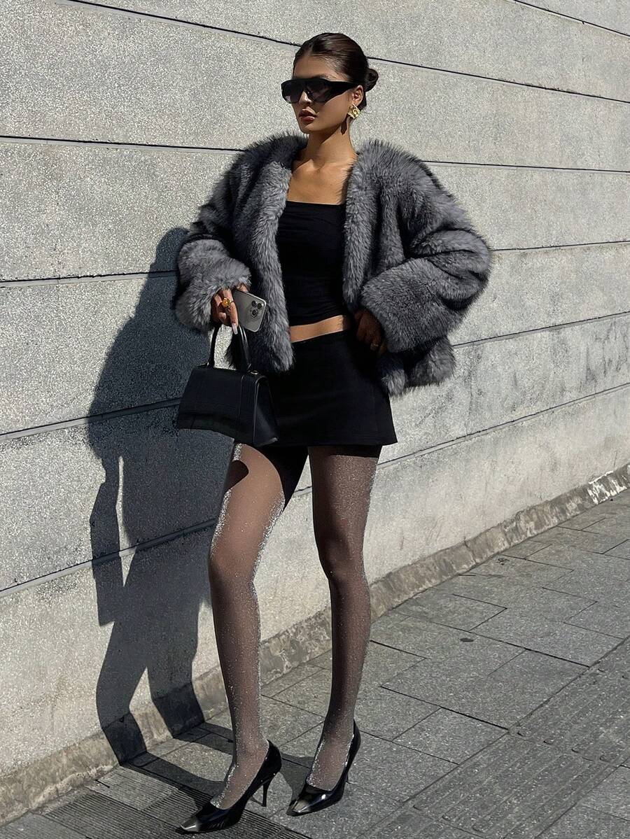 Women's Fleece Lined Tights - Silver - photo 7