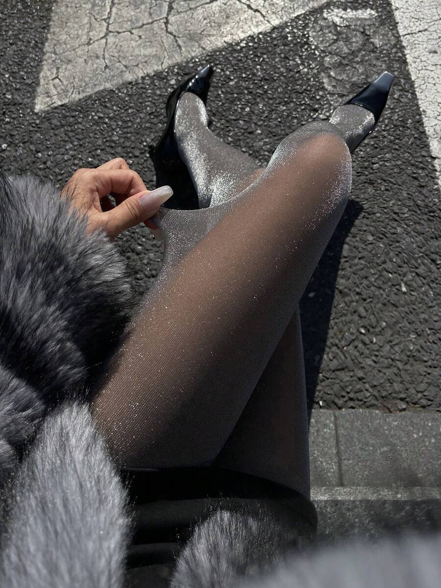 Women's Fleece Lined Tights - Silver - photo 9