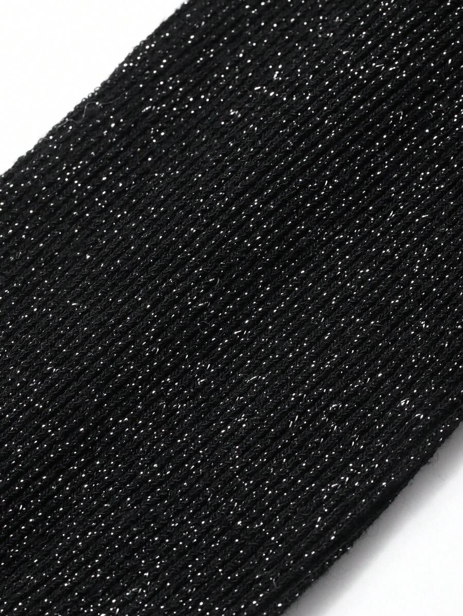 Women's Fleece Lined Tights - Black and Silver - photo 10