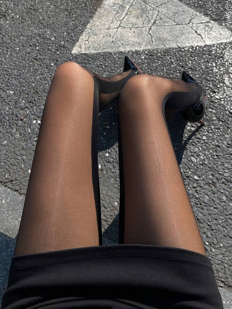 Women's Fleece Lined Tights - Black - photo 7