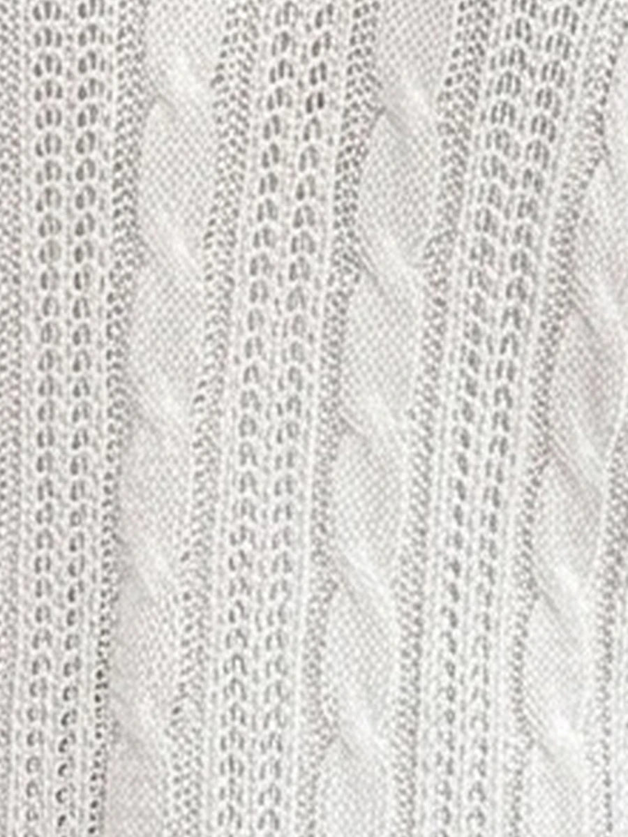 Off Shoulder Sweater Long Sleeve Pullover - White - photo 7