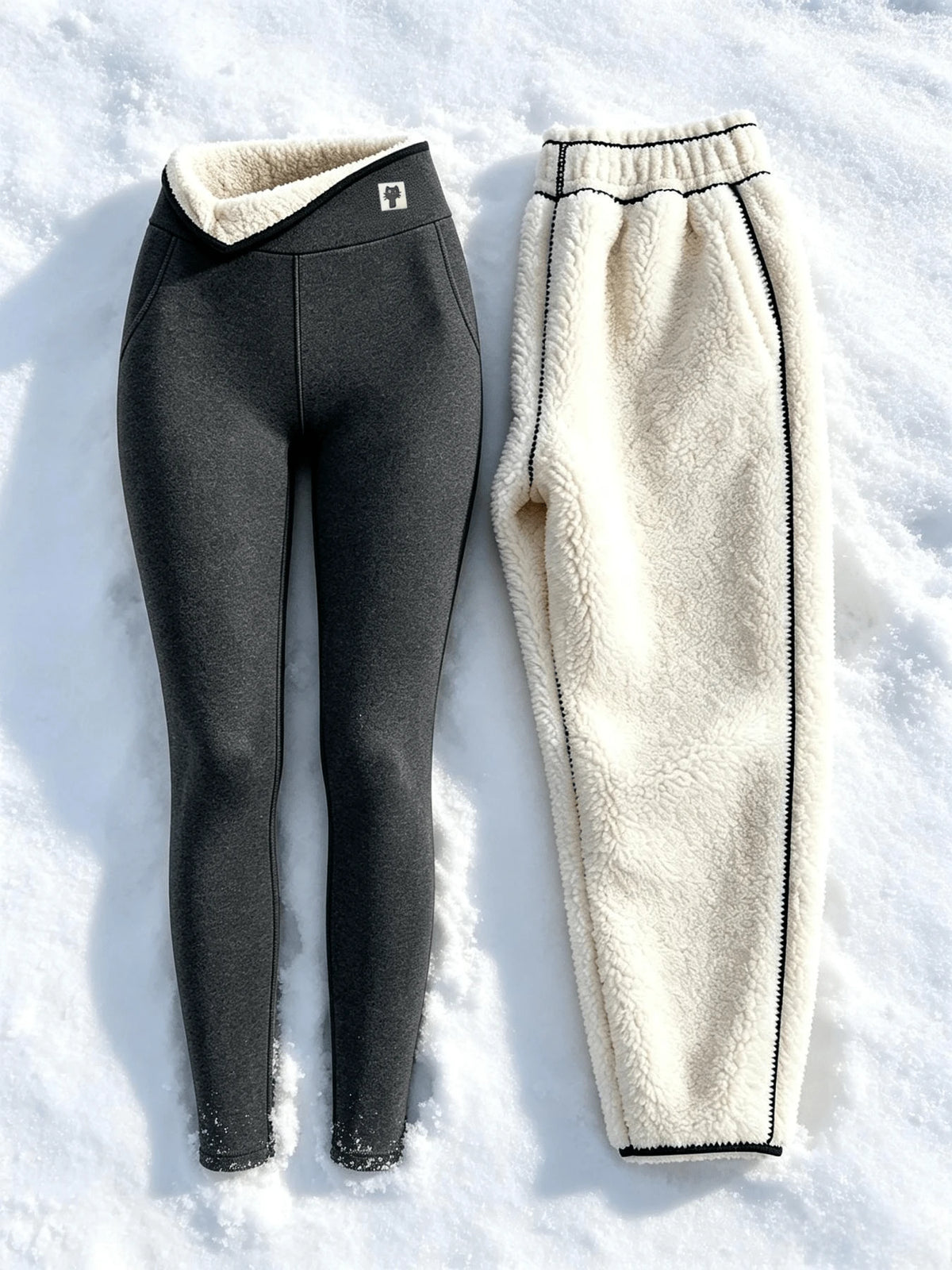 Fleece Lined Leggings for Women - Dark Gray
