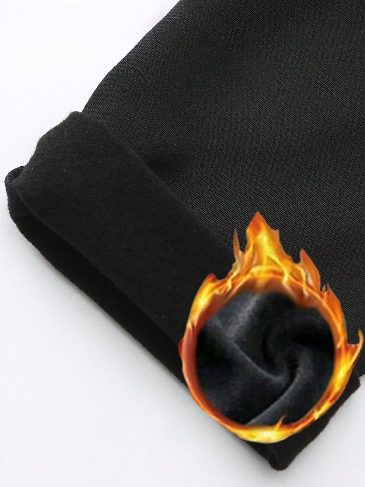 High Waist Fleece Lined Leggings With Pockets - Black - photo 5
