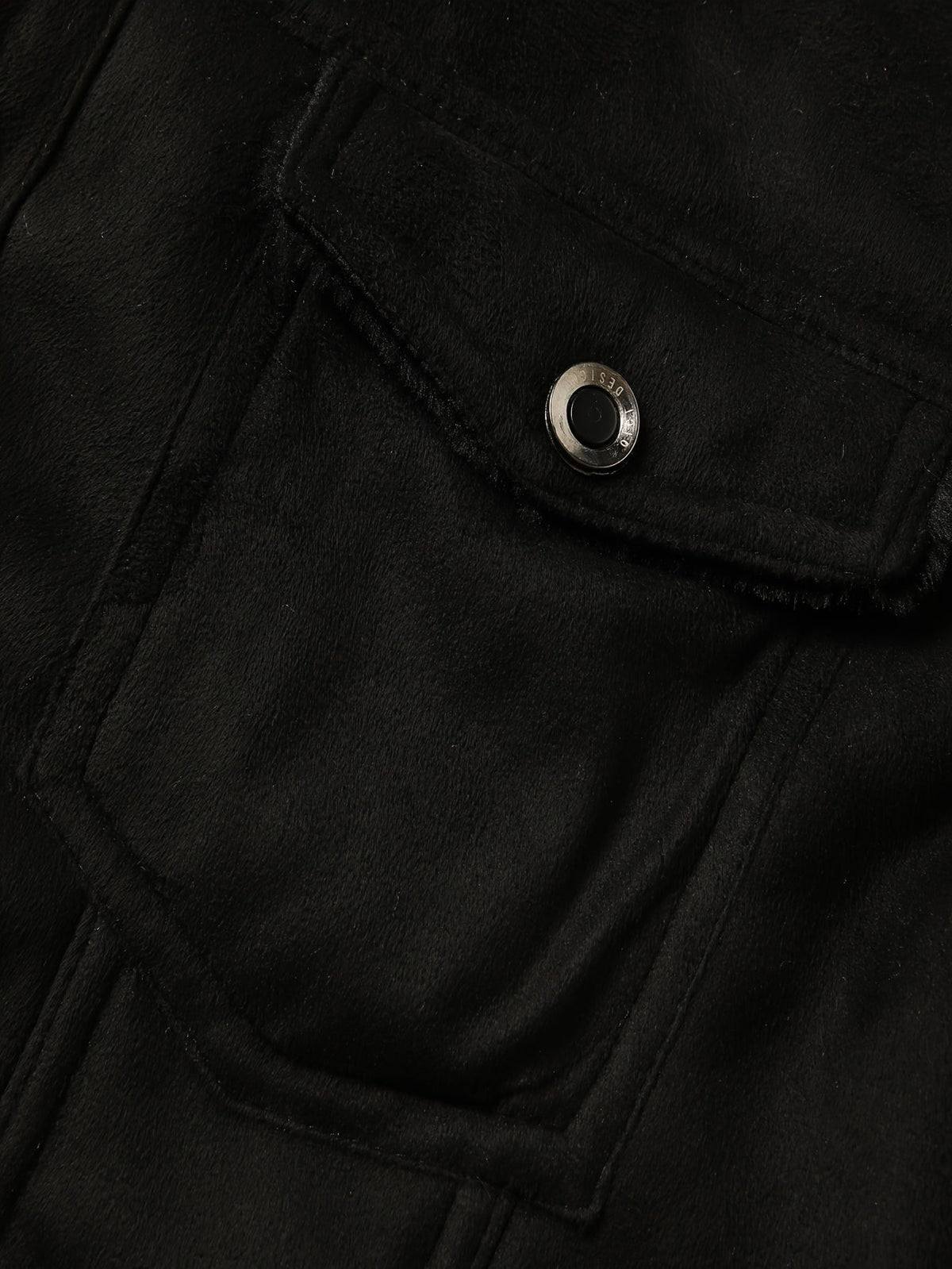 Men's Winter Trucker Jacket – Plush Lined Button Up Jacket with Chest Pockets – alternate view