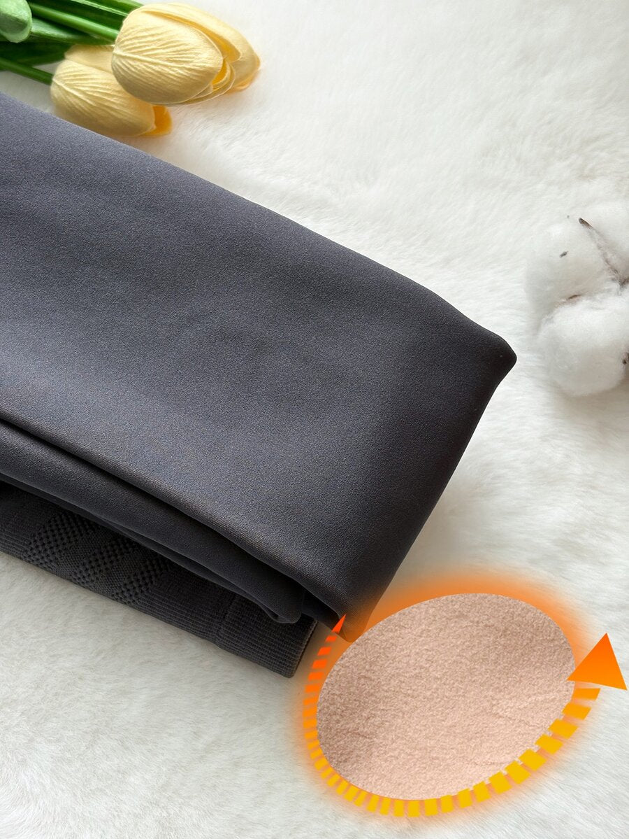 Women's Fleece Lined Tights - Gray 2 - photo 8