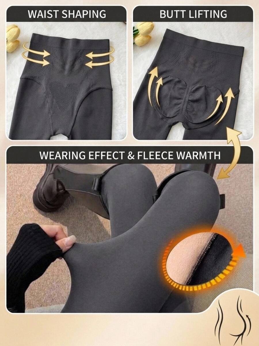 Women's Fleece Lined Tights - Gray 2 - photo 9