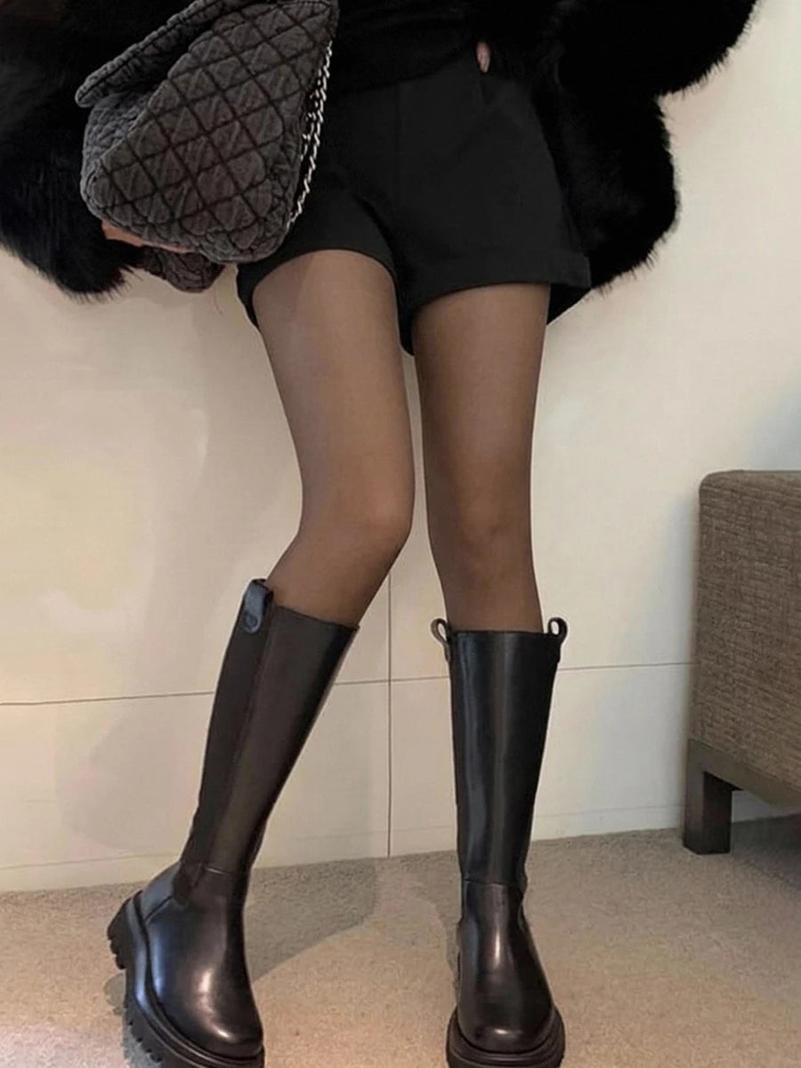 Women's Fleece Lined Tights - Nude 2 - photo 4