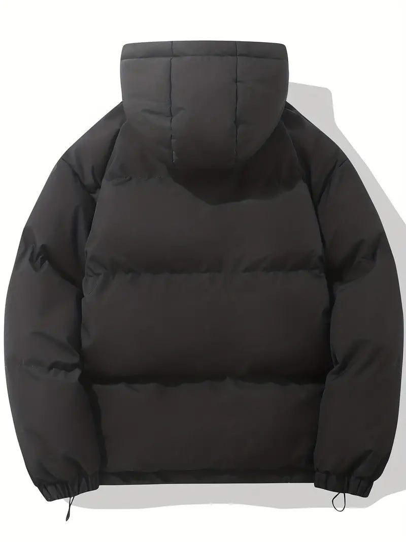 Women's Puffer Jacket with Hood – Short Quilted Winter Coat – alternate view