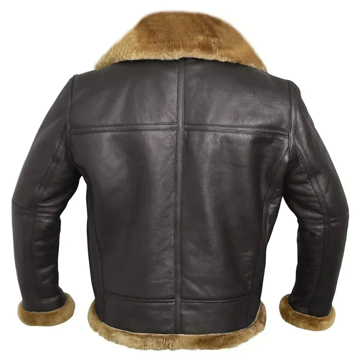 Men's Bomber Jacket – Aviator Flight Jacket with Sherpa Collar – alternate view